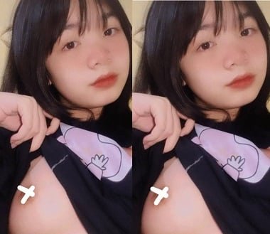 Cô gái học sinh tóc ngắn ngực cực xinh đẹp